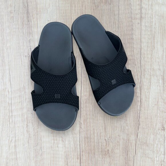 SPENCO Black Kholo Orthotic Comfort Slide Sandals Women's 7 Wide - Picture 1 of 7